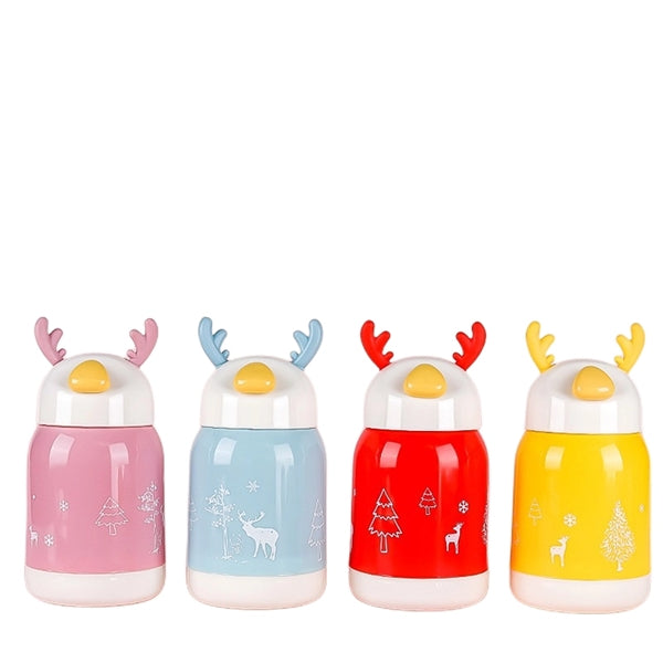 380 ML Glass Water Drinks Bottles Deer Cartoon Animal Cup