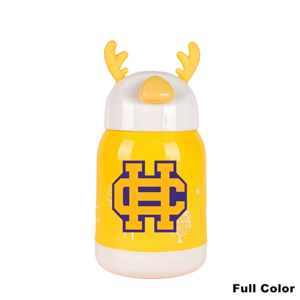 380 ML Glass Water Drinks Bottles Deer Cartoon Animal Cup