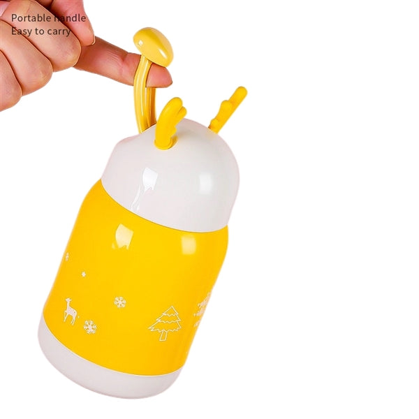 380 ML Glass Water Drinks Bottles Deer Cartoon Animal Cup