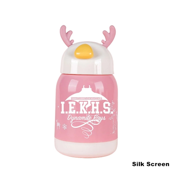 380 ML Glass Water Drinks Bottles Deer Cartoon Animal Cup