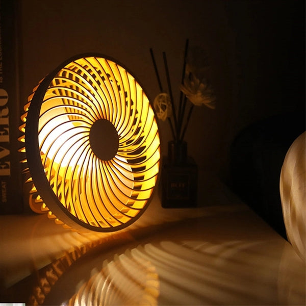 Home Desktop Night Light Mini Fan