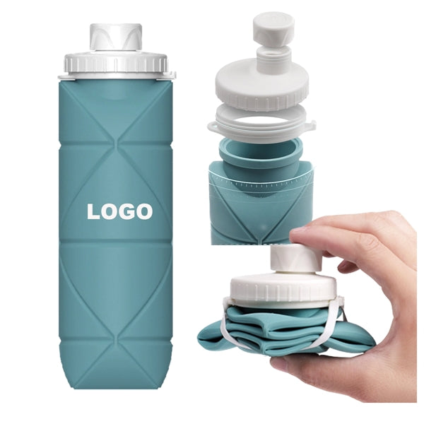 20oz Foldable Silicone Water Bottle