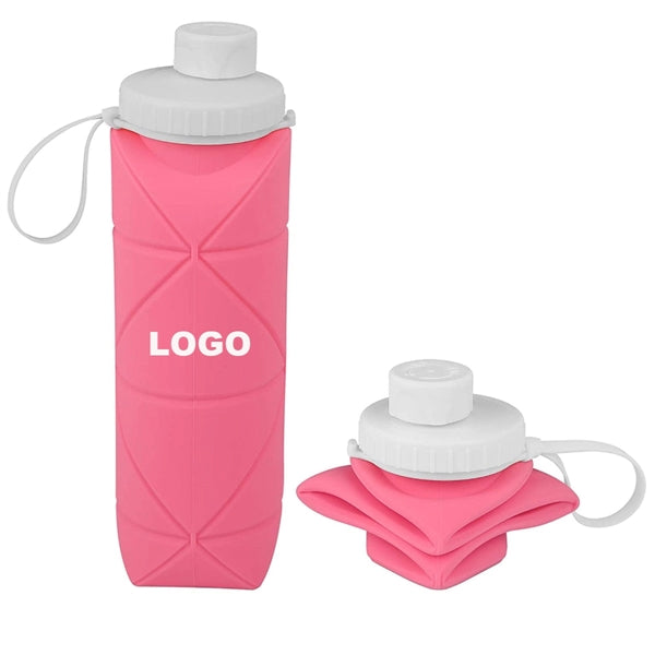 20oz Foldable Silicone Water Bottle
