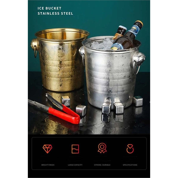 Parties Ice Bucket Stainless Steel Storage Tub