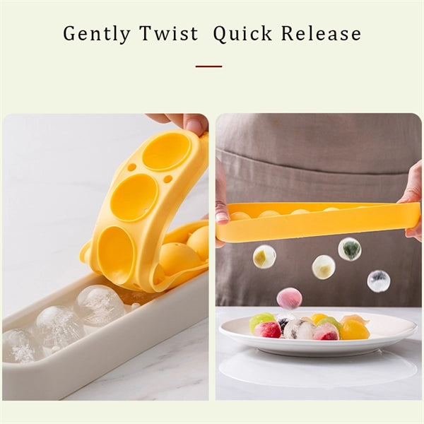 Easy Release Round Ice Cube Tray Ball Ice-Making Mold