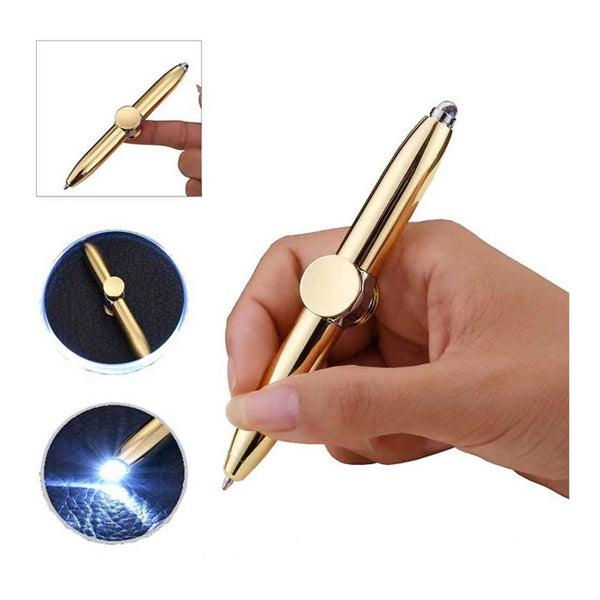 Anti Stress Relief Led Light Hand Spinner Ballpoint Pen