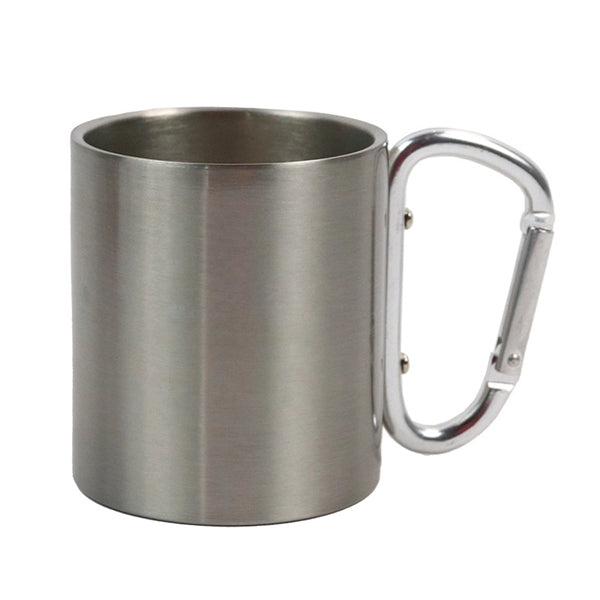 10 oz.Stainless Steel Cup With Carabiner Handle