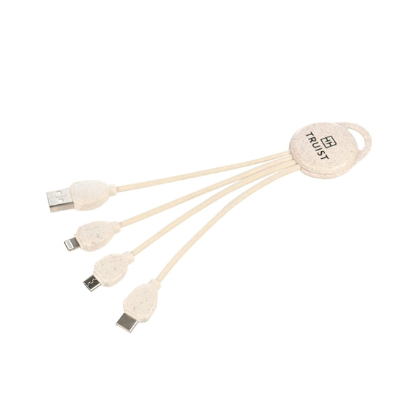 Wheat Straw 3-in-1 Charging Cable