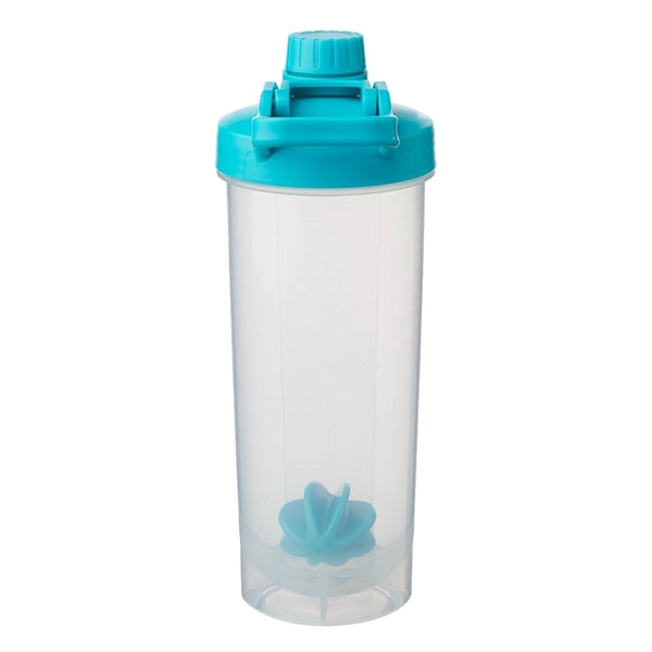 24 Oz. Plastic Shaker Bottle W/ Mixer & Handle