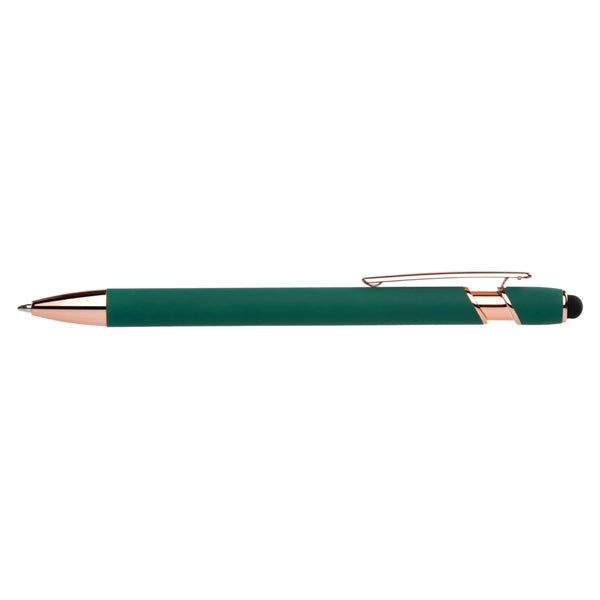 Stylus-4562 Ballpoint Soft Touch Pens with Rose Gold Trims