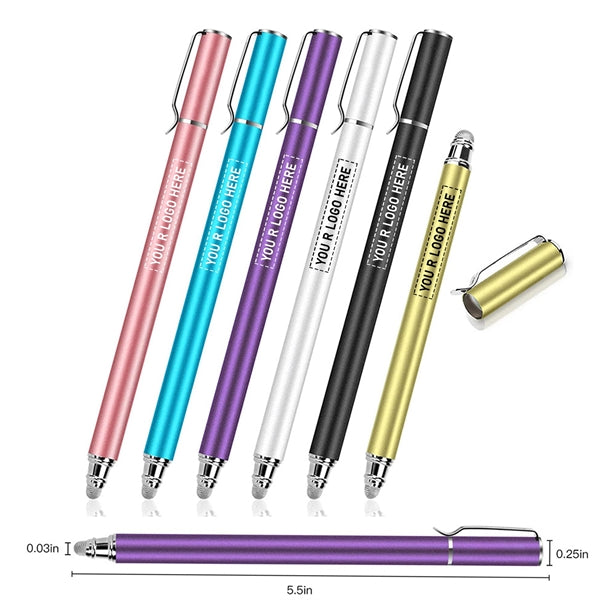 2 In 1 Fiber Tips Stylus Pens