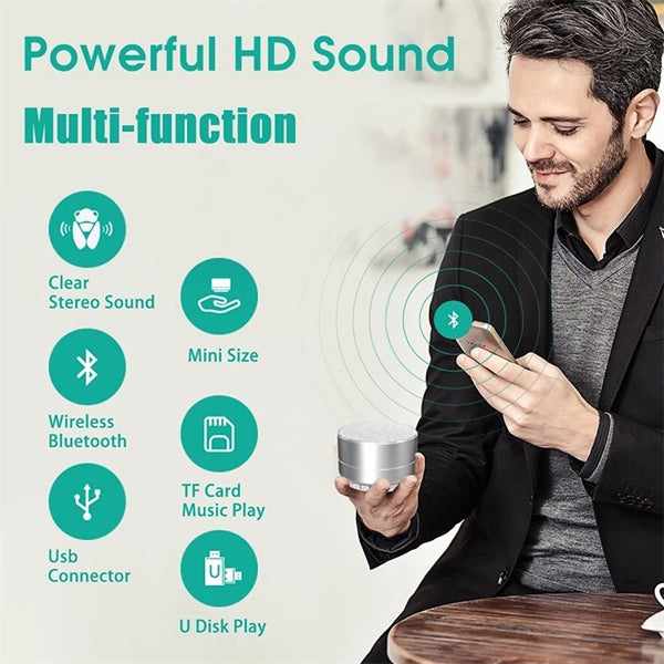 Portable Wireless Bluetooth Speakers With LED Light
