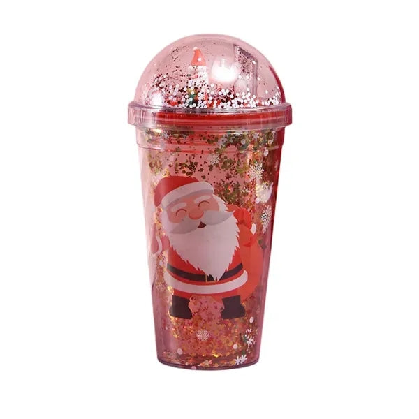16.9 oz Plastic Christmas Micro Landscape Cup with Lid