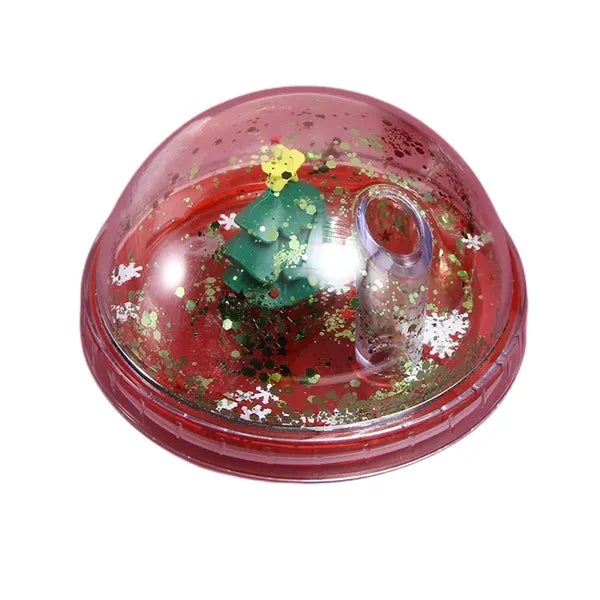 16.9 oz Plastic Christmas Micro Landscape Cup with Lid