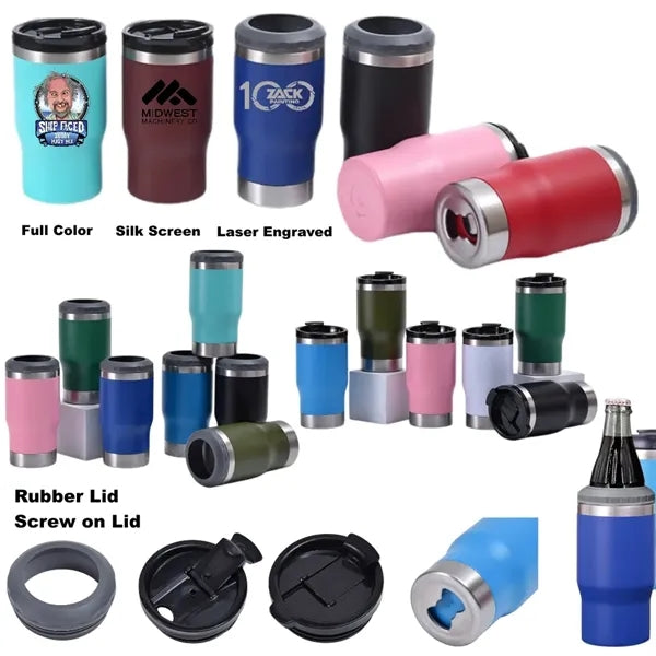 14 oz Stainless Steel Car Travel Beer Cooler Can Holder