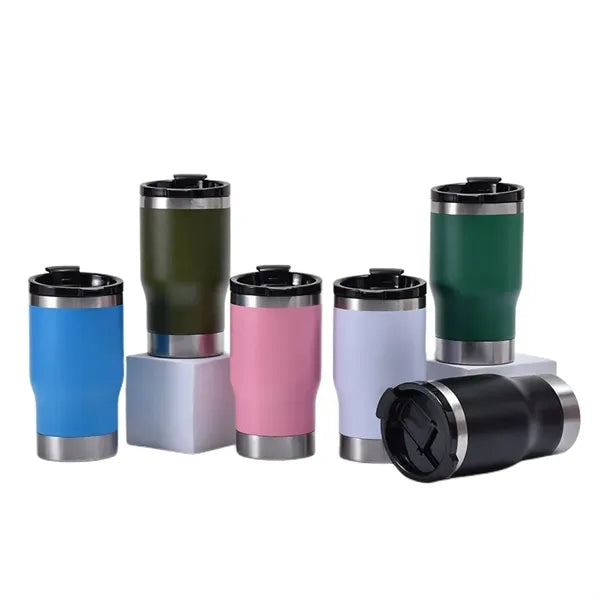 14 oz Stainless Steel Car Travel Beer Cooler Can Holder