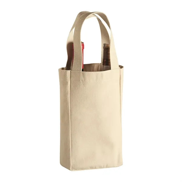 2-Bottle Heavy Cotton Canvas Tote