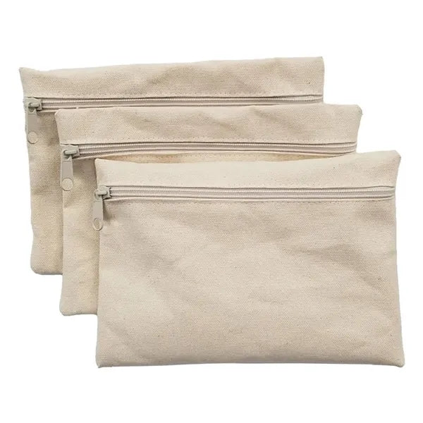 Canvas Zippered Organizer Bag Pouch