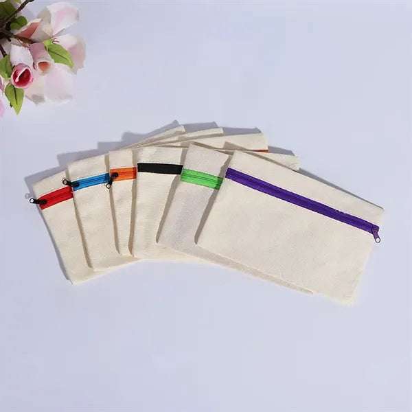 Canvas Zippered Organizer Bag Pouch