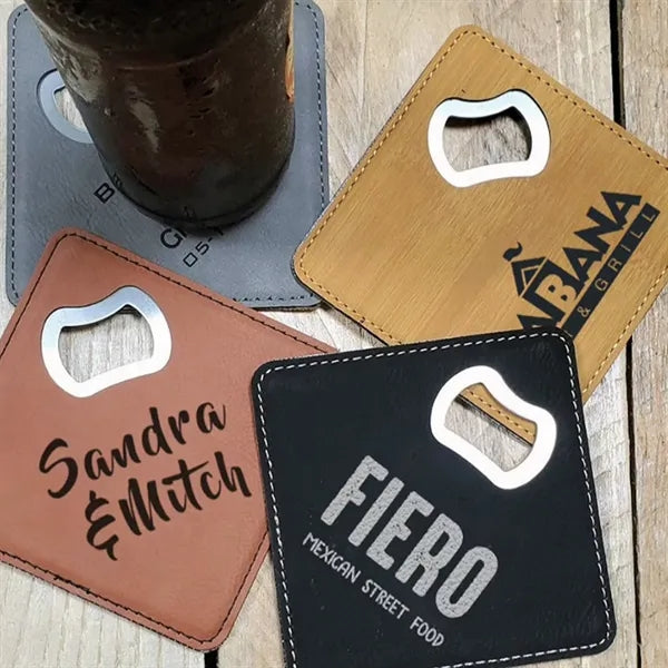 Beverage Coaster with Built-in Bottle Opener