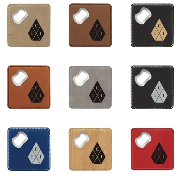 Beverage Coaster with Built-in Bottle Opener