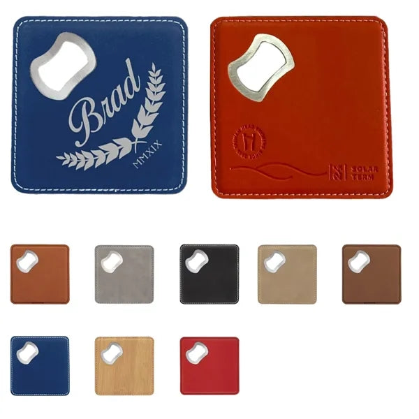Beverage Coaster with Built-in Bottle Opener