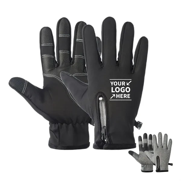 Thermal Winter Gloves with Zipper