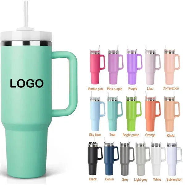 40oz Tumbler with Handle, Travel & Outdoor Cup.