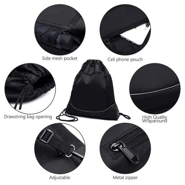 Lightweight Drawstring Basketball Gym Backpack and sporty