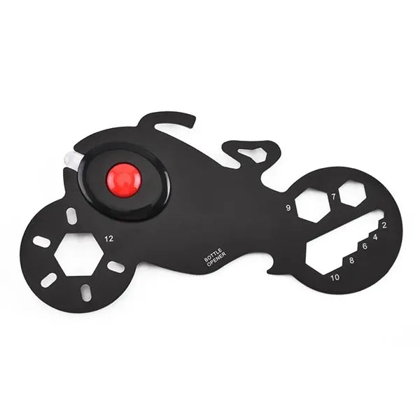 Moto-shaped Wrench Set Tool Card With LED