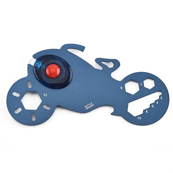 Moto-shaped Wrench Set Tool Card With LED