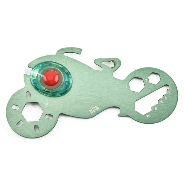 Moto-shaped Wrench Set Tool Card With LED