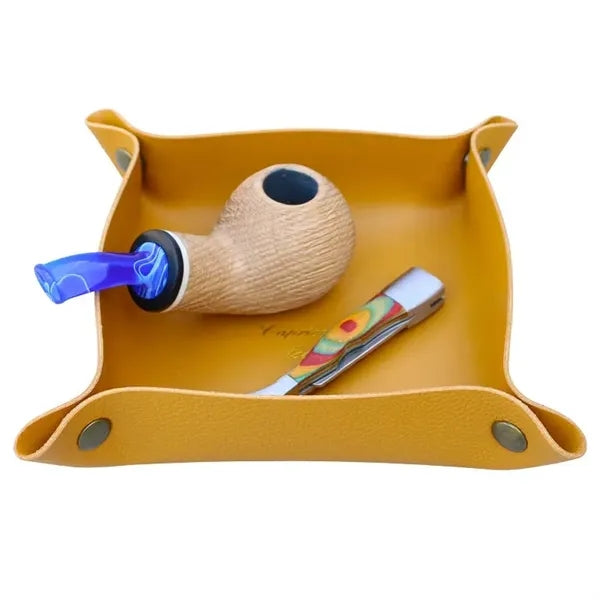 Leather Storage Basket Tray