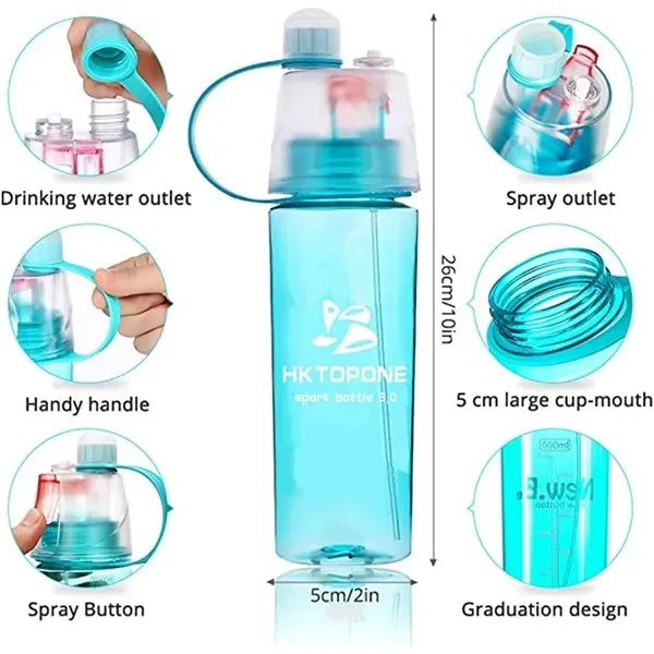 Drinking Sports Spray Water Bottle
