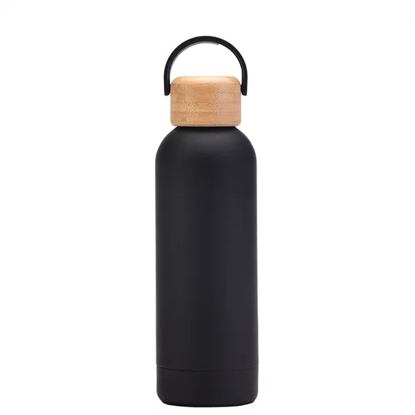17Oz Vacuum Insulated Water Bottle With Bamboo Lid