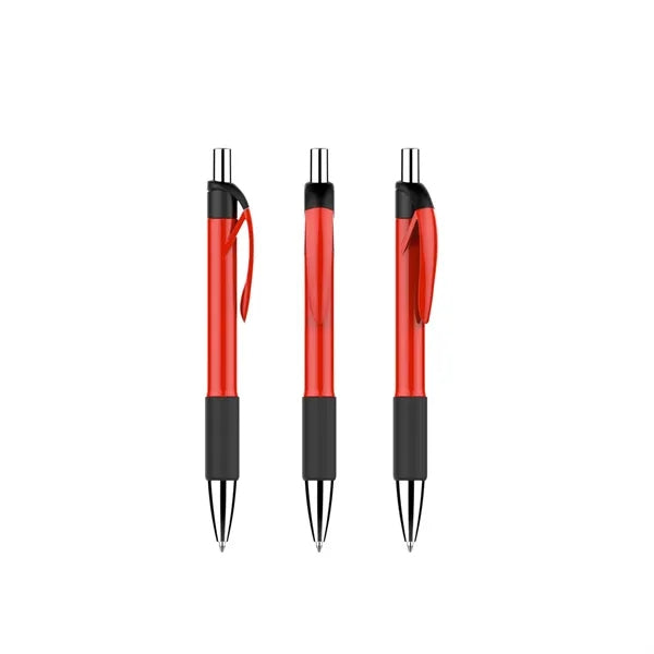 Click-Action Ballpoint Pen With Rubber Grip
