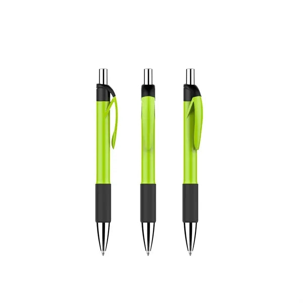 Click-Action Ballpoint Pen With Rubber Grip