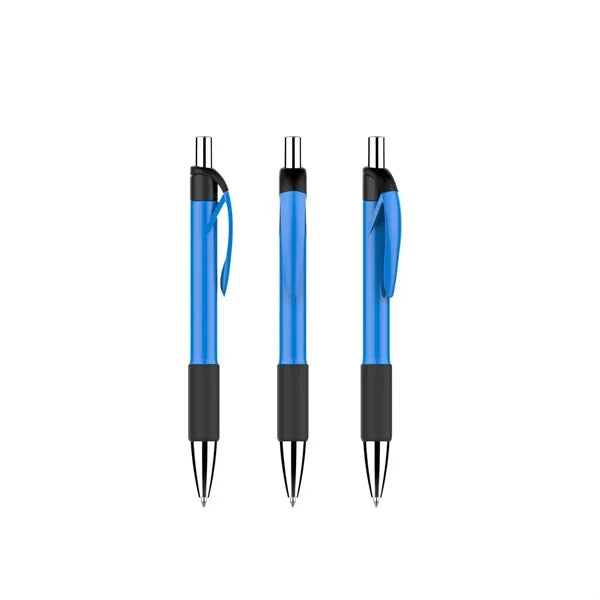 Click-Action Ballpoint Pen With Rubber Grip