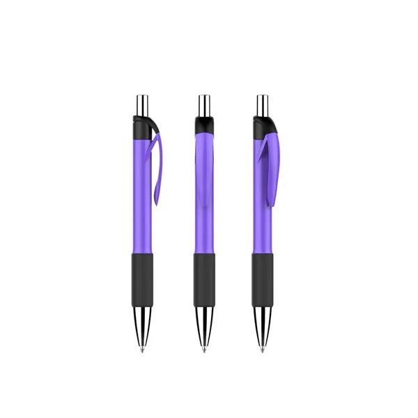 Click-Action Ballpoint Pen With Rubber Grip
