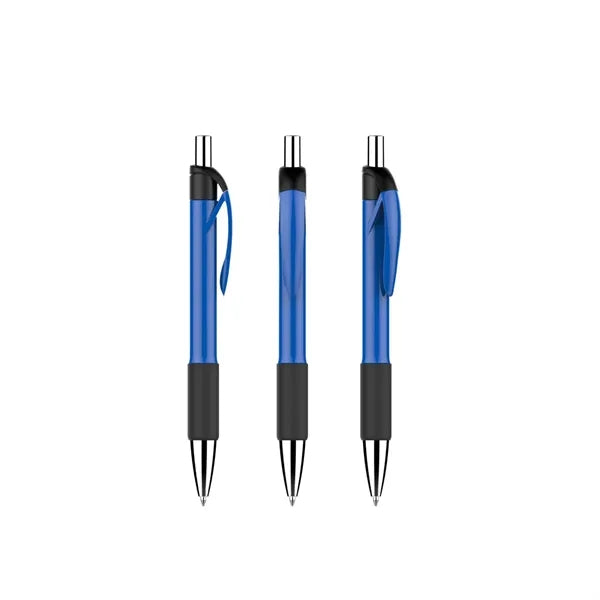Click-Action Ballpoint Pen With Rubber Grip