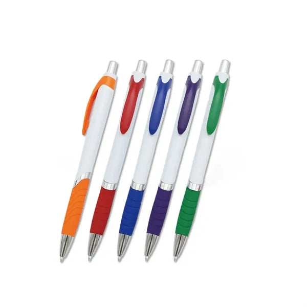 Click-Action Ballpoint Pen With Rubber Grip