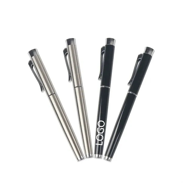 Solid Color Ballpoint Pen With Cap