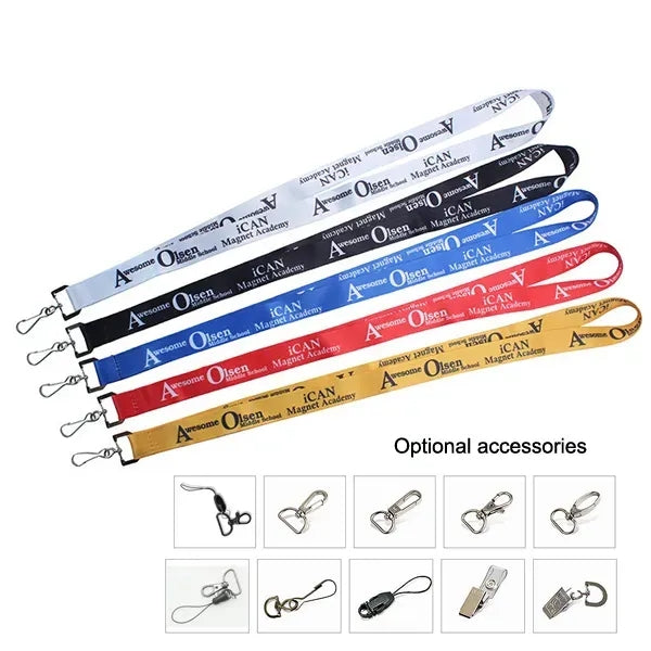 Flat Polyester Custom Sublimation Lanyards