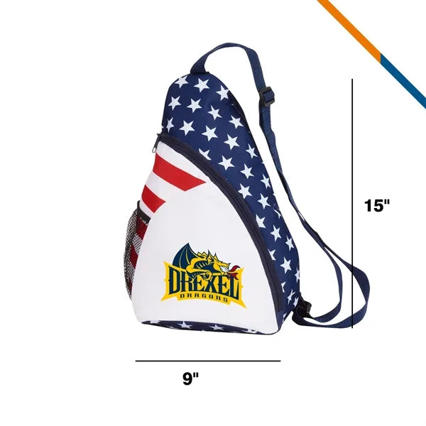 Lepid Patriotic Sling Backpack