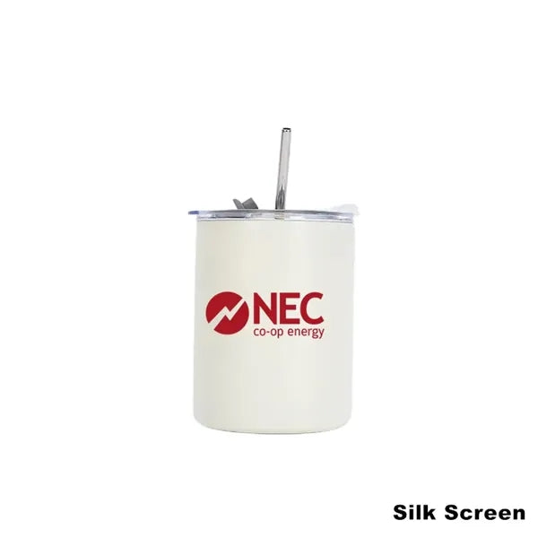 13.5 oz Stainless Steel Travel Mug with Lid and Straw