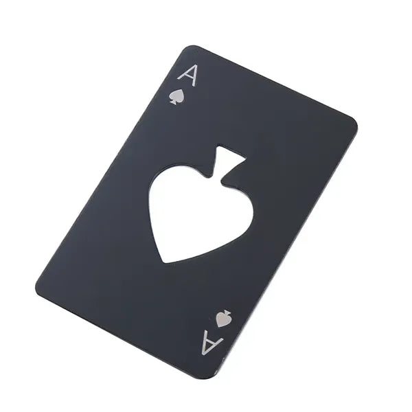 Ace of Spades Credit Card Style Stainless Steel Bottle Opene