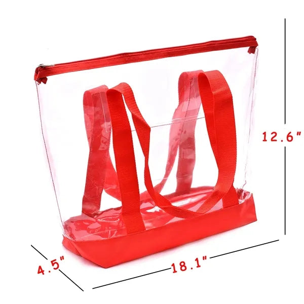 PVC Portable Fashion One Shoulder Cross Body Clear Tote Bag