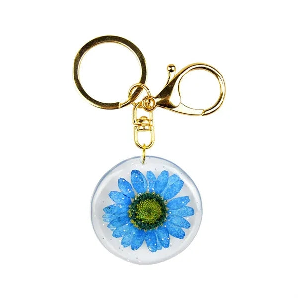 Crystal Flower Key Ring