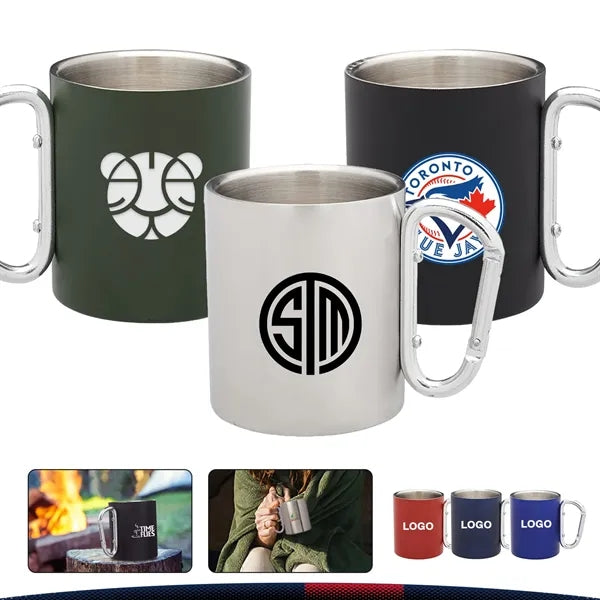 10 oz. Stainless Steel Mugs with Handles