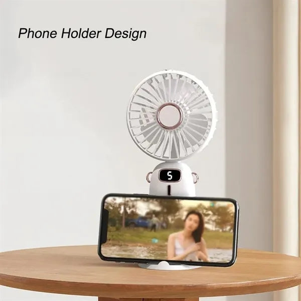 LED Digital Display Handheld Fan